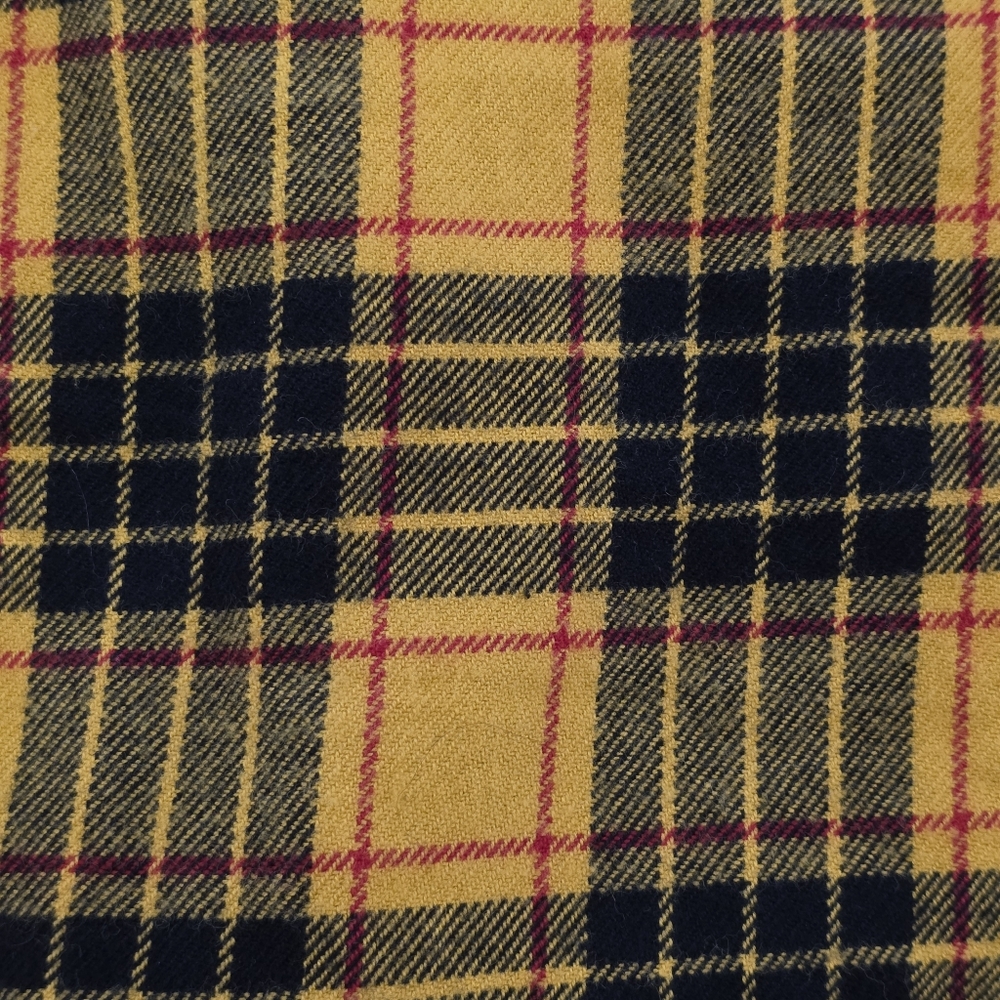 J.Crew Flannel Shirt Men L Yellow Plaid Midweight Button Down Classic Fit NWOT - Picture 6 of 10